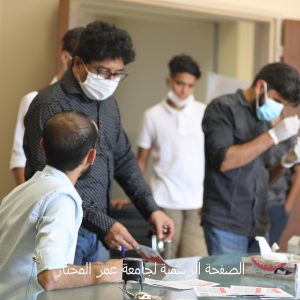 The second dose vaccination process against the coronavirus started at the Faculty of Pharmacy and Nursing at Omar Al-Mukhtar University