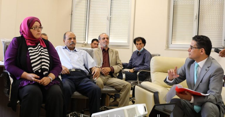 زيارة اللجنة المكلفة من وزارة التعليم العالي والبحث العلمي لجامعة عمر المختار