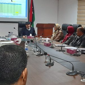 اجتماع لجنة تطبيق نظام الوحدات التعليمية الأوروبية ECTS بجامعة ليبيا المفتوحة.
