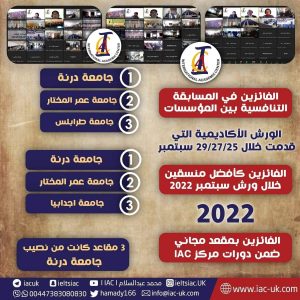جامعة عمر المختار تحتل الترتيب الثاني علي مستوي مؤسسات التعليم العالي في ليبيا .