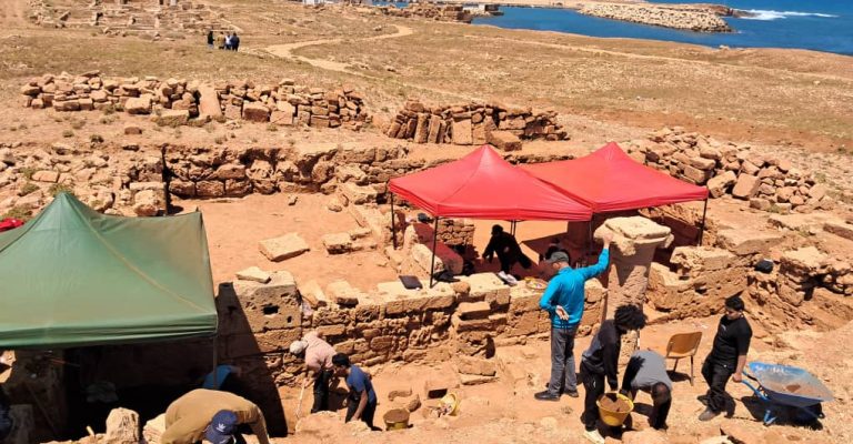 تواصل أعمال الحفريات بكلية السياحة والآثار بجامعة عمر المختار